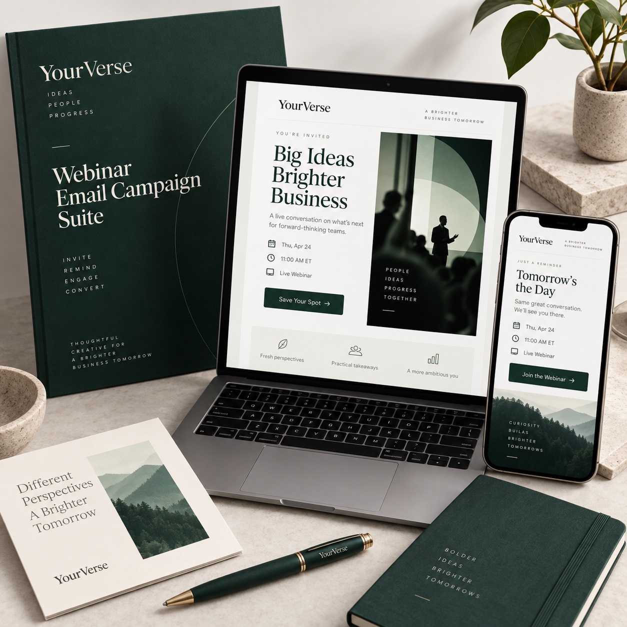Webinar invitation and reminder email designs