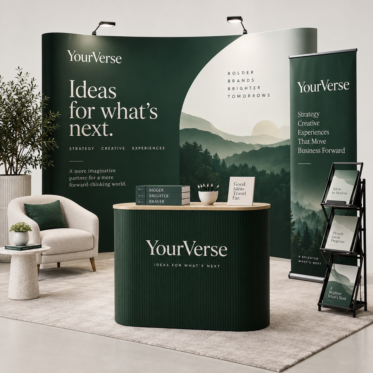 Branded trade show booth design