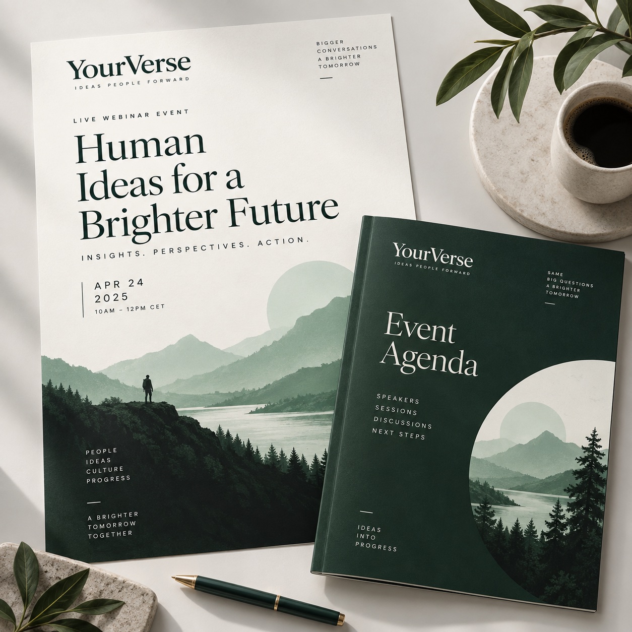 Webinar poster and event agenda