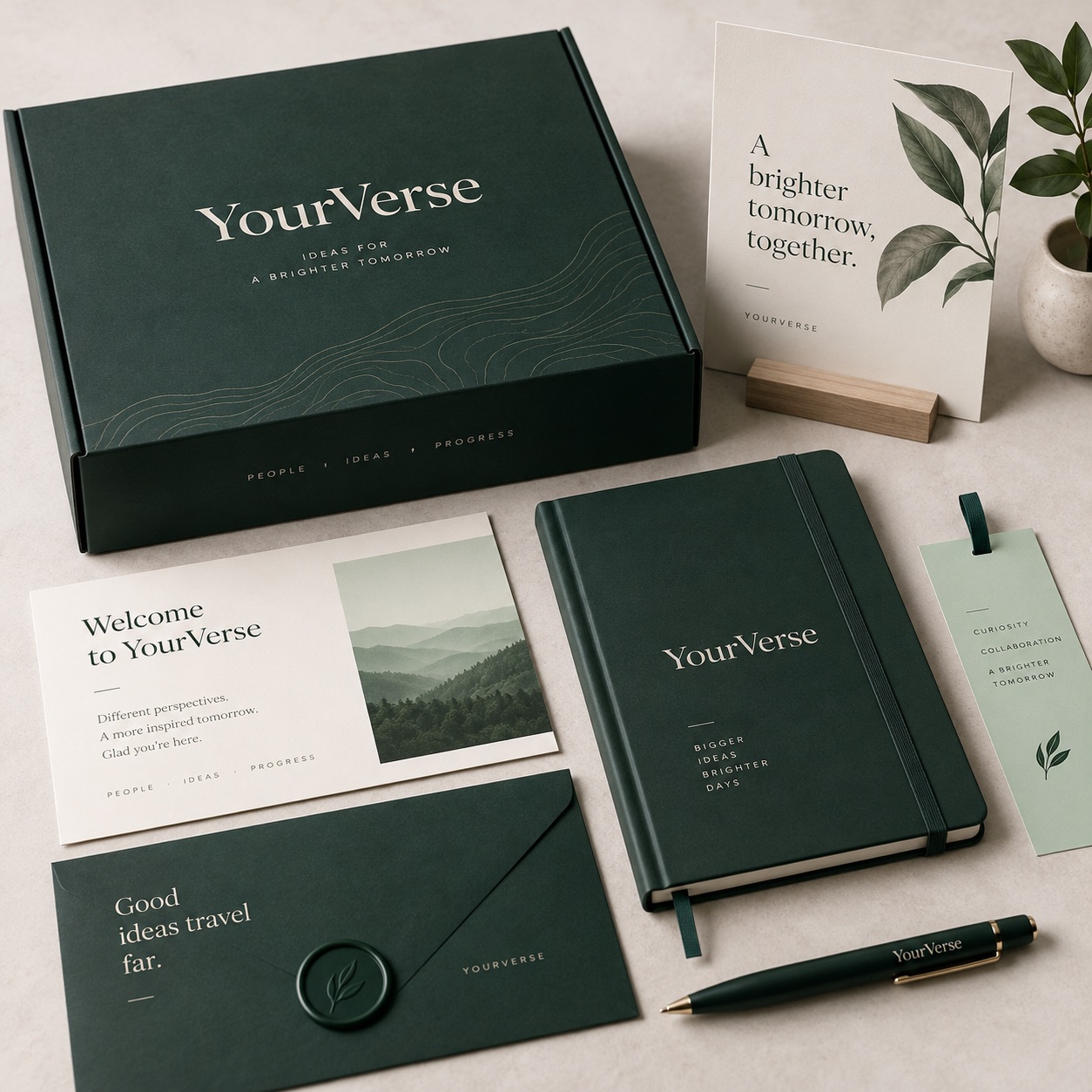 Branded welcome kit packaging