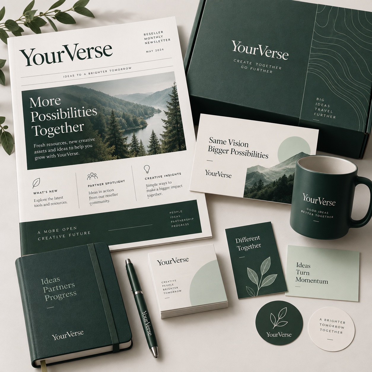 Reseller newsletter and personalized promotional materials
