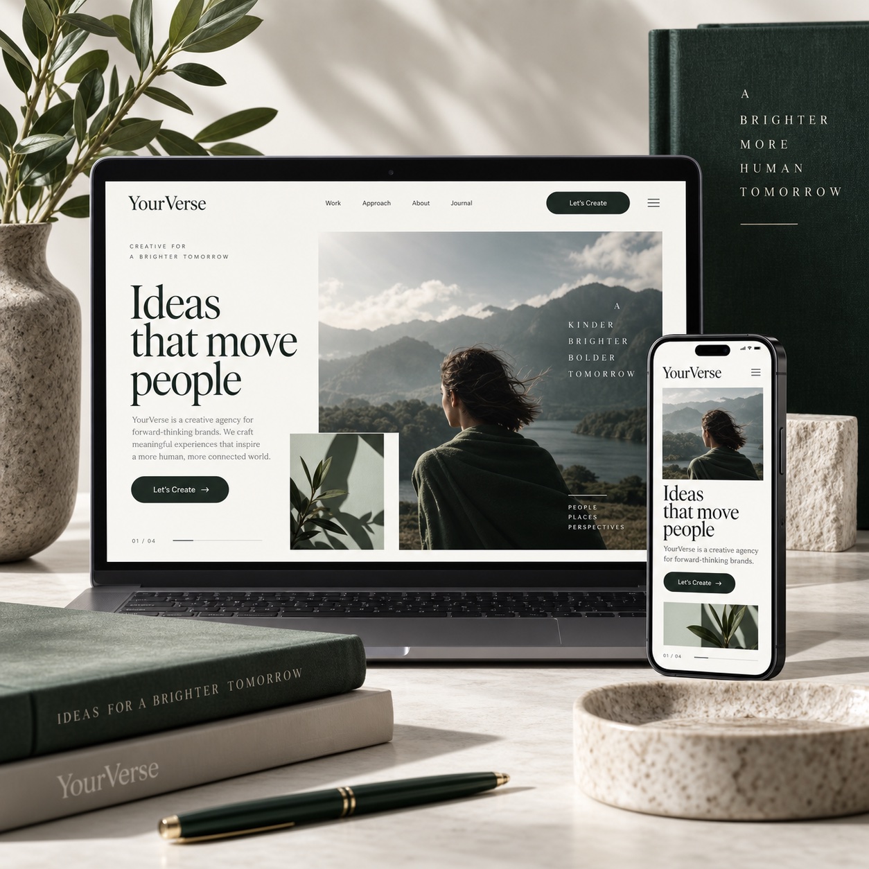 Responsive corporate homepage layouts
